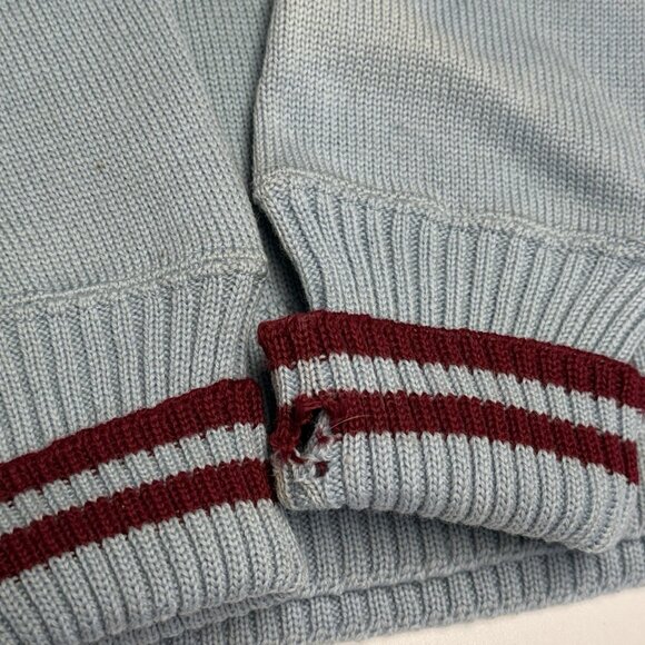 Vintage 50s Broadway Knit Sweater Adult Small 17.5x25.5 Blue - Picture 12 of 16